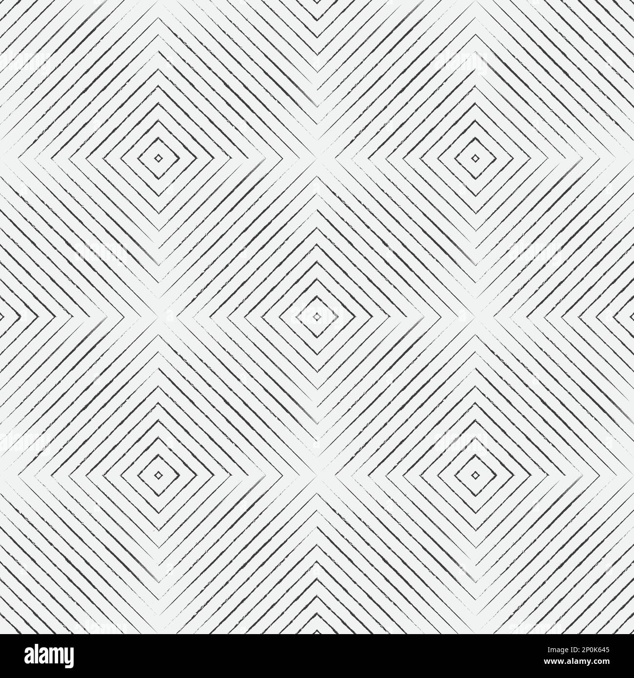 Linee diagonali disegnate a mano su sfondo bianco. Ripetizione senza giunture. Illustrazione vettoriale Illustrazione Vettoriale