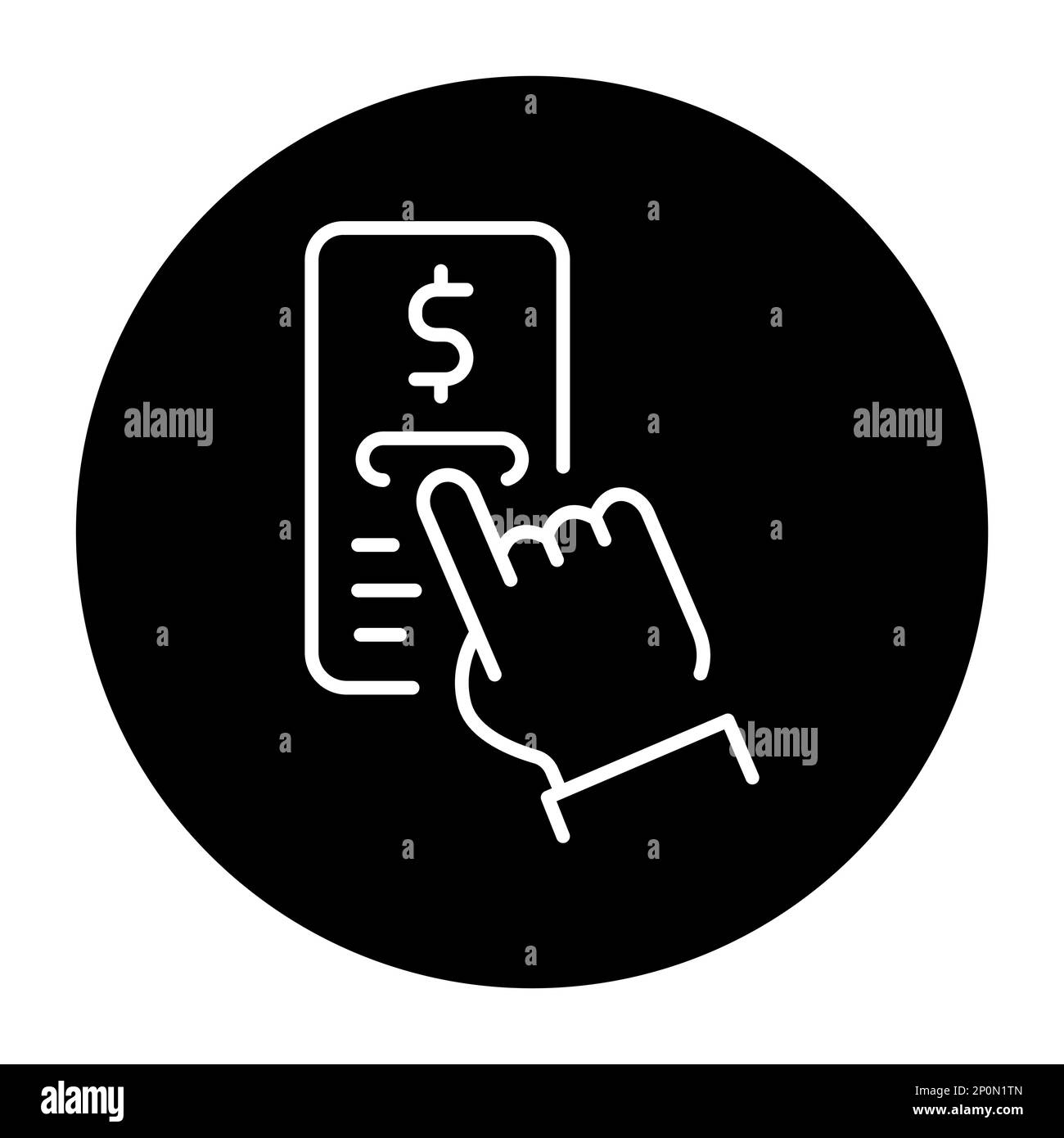 Scelta del piano tariffario icona linea nera. Promozione online. Pittogramma per la pagina Web. Illustrazione Vettoriale