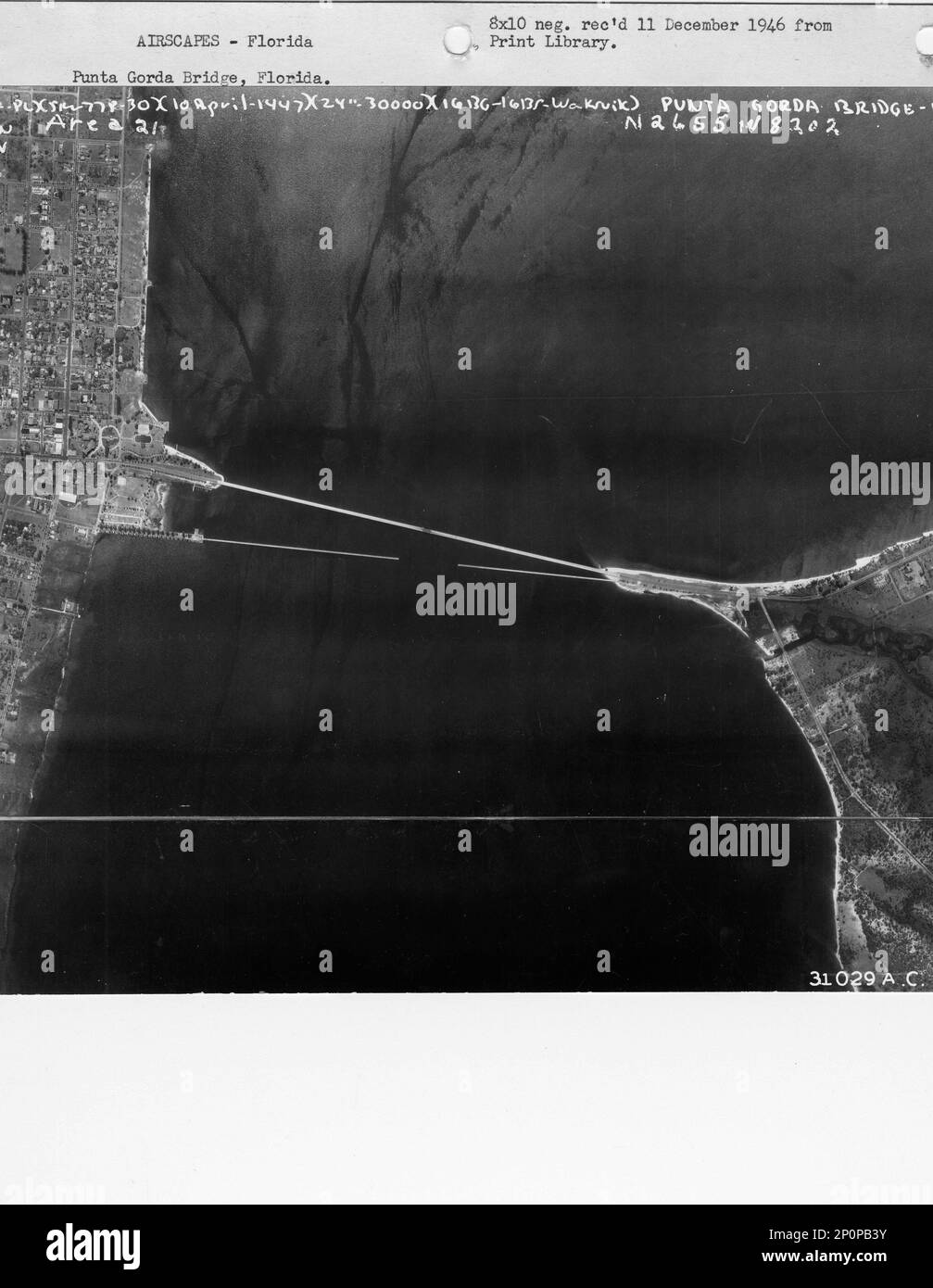 Florida - Punta Gorda, Fotografia aerea. Foto Stock