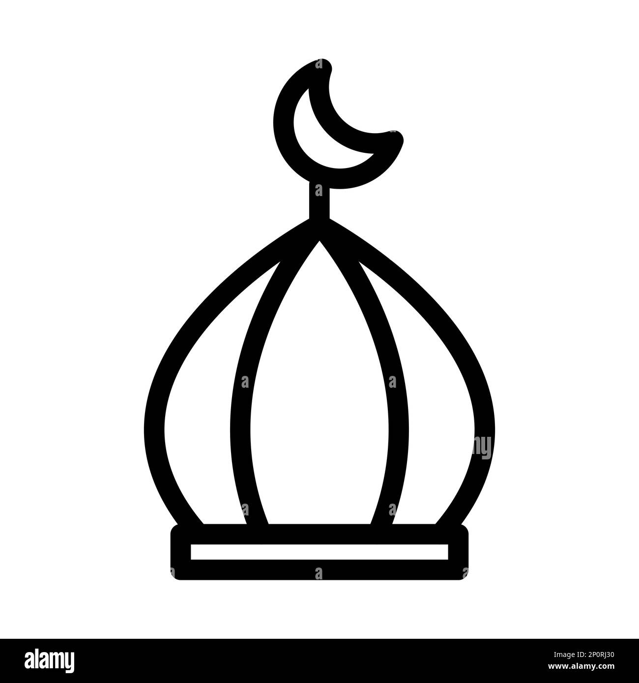 Icona Dome Vector Thick Line per uso personale e commerciale. Foto Stock
