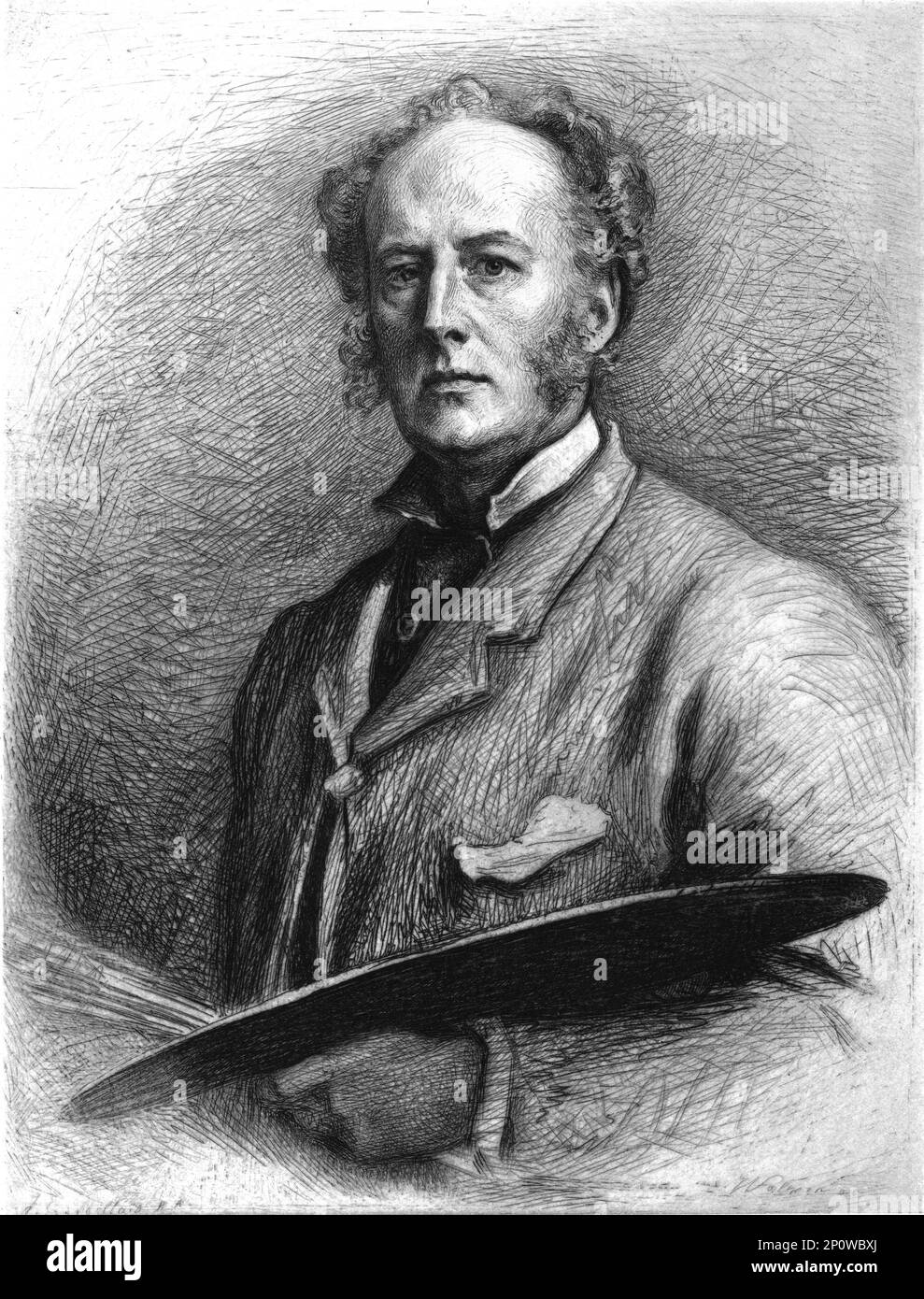 ''John Everett Millais, Esq., R.A. dopo di sé'. Da "artisti moderni" di F.G. .Dumas. [J.S.Virtue &amp; Co Ltd, London, c1880] Foto Stock