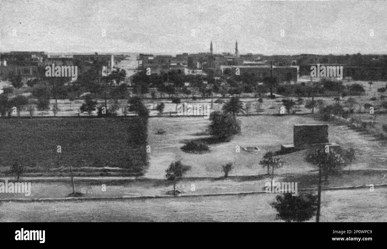 ''Vue de Karthum; le Nord-Est Africain', 1914. Da "Grande Geographie Bong Illustree", 1914. Foto Stock