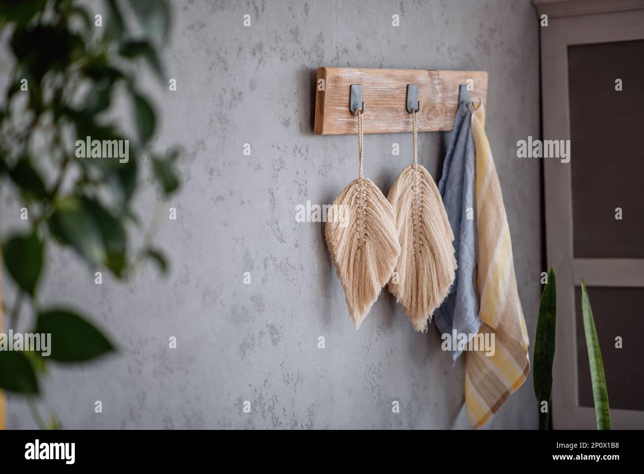 Decorazione Macramè Foglie - Arazzo Da Parete 40x80 Cm, Stile Bohémien - Foto 10