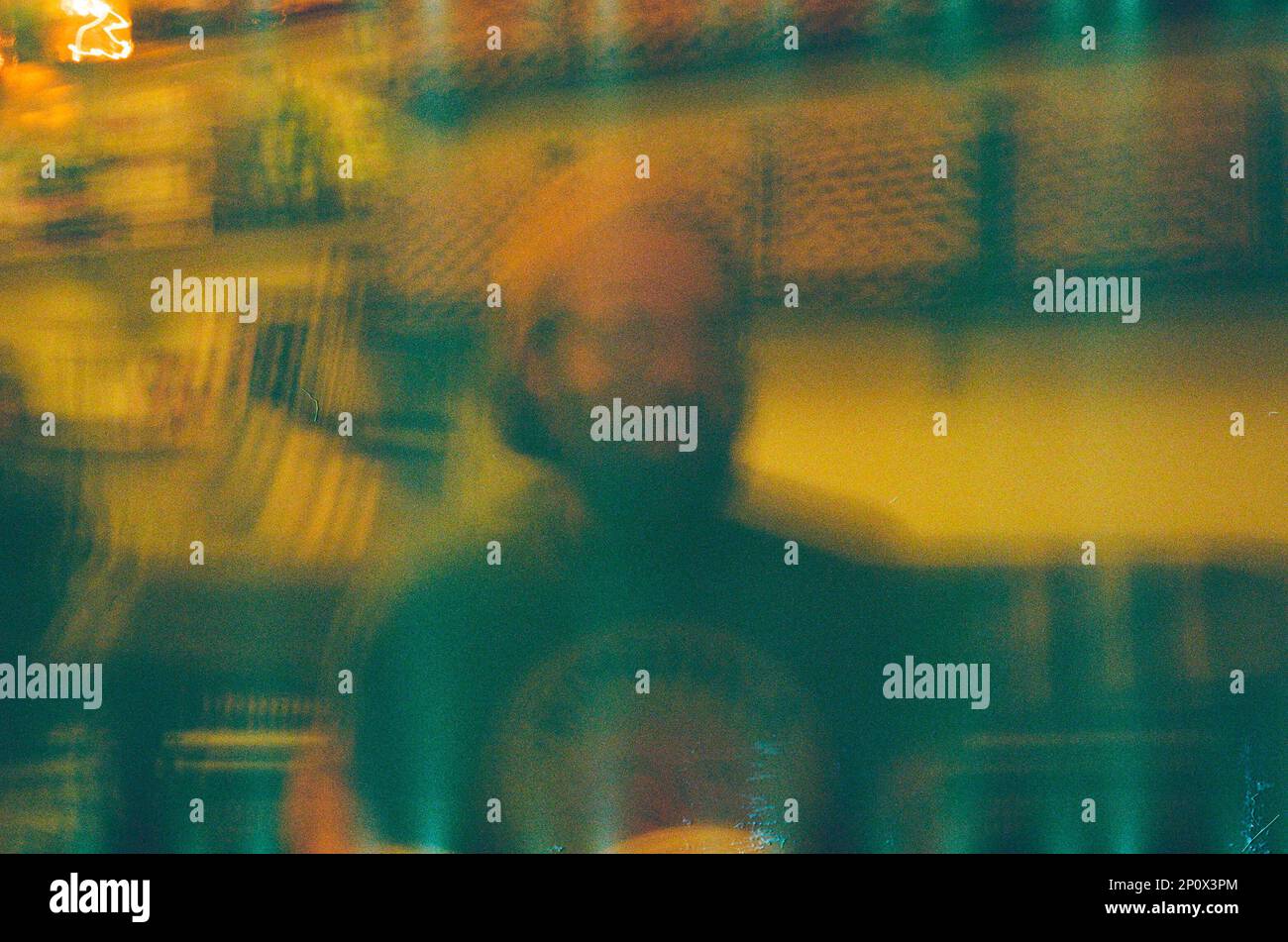 Esperimenti con telecamera analogica durante la sessione di registrazione Foto Stock