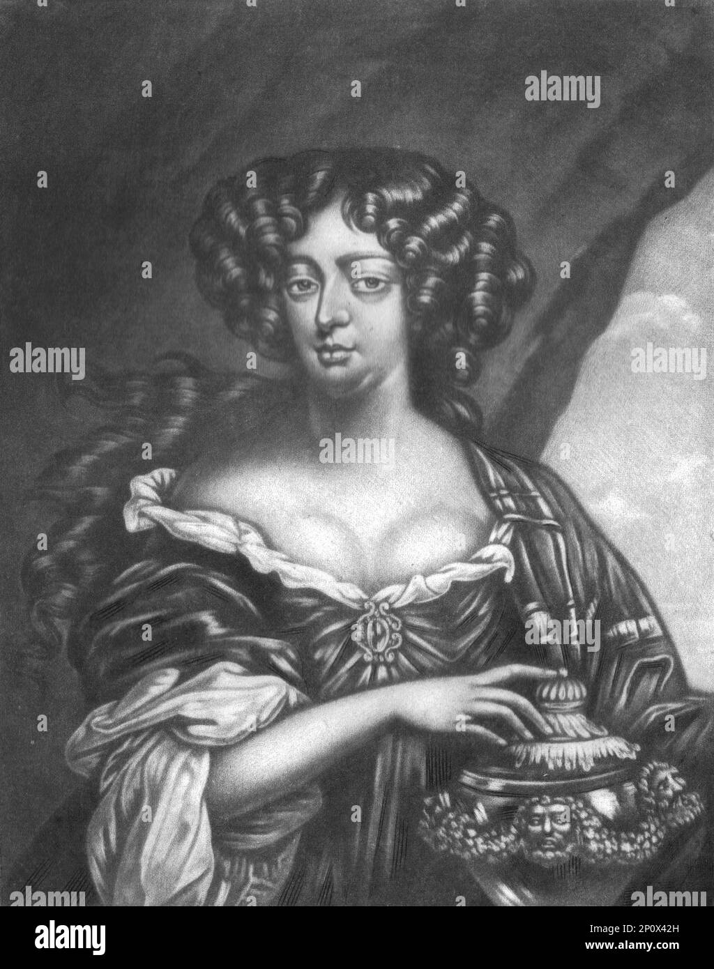 «Signora Sophia Bulkeley», 1814. Da "Ritratti di personaggi illustri nella storia britannica dall'inizio del regno di Enrico l'ottavo alla fine del regno di Giacomo il secondo" [Samuel Woodburn, Londra, 1815]. Foto Stock