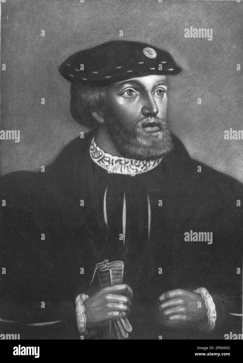 'Edward, Duca di Buckingham; decapitato 1521'. Da "Ritratti di personaggi illustri nella storia britannica dall'inizio del regno di Enrico l'ottavo alla fine del regno di Giacomo il secondo" [Samuel Woodburn, Londra, 1815]. Foto Stock