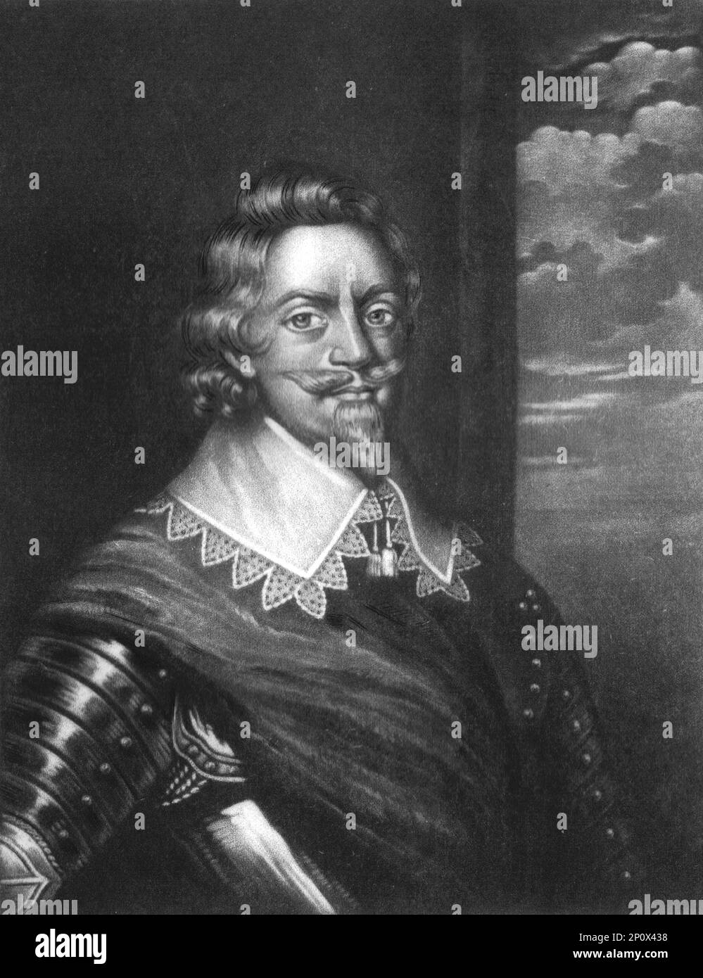 "Patrick Ruthven, generale di Carlo i e conte di Brentford creato nel 1642". Da "Ritratti di personaggi illustri nella storia britannica dall'inizio del regno di Enrico l'ottavo alla fine del regno di Giacomo il secondo" [Samuel Woodburn, Londra, 1815]. Foto Stock