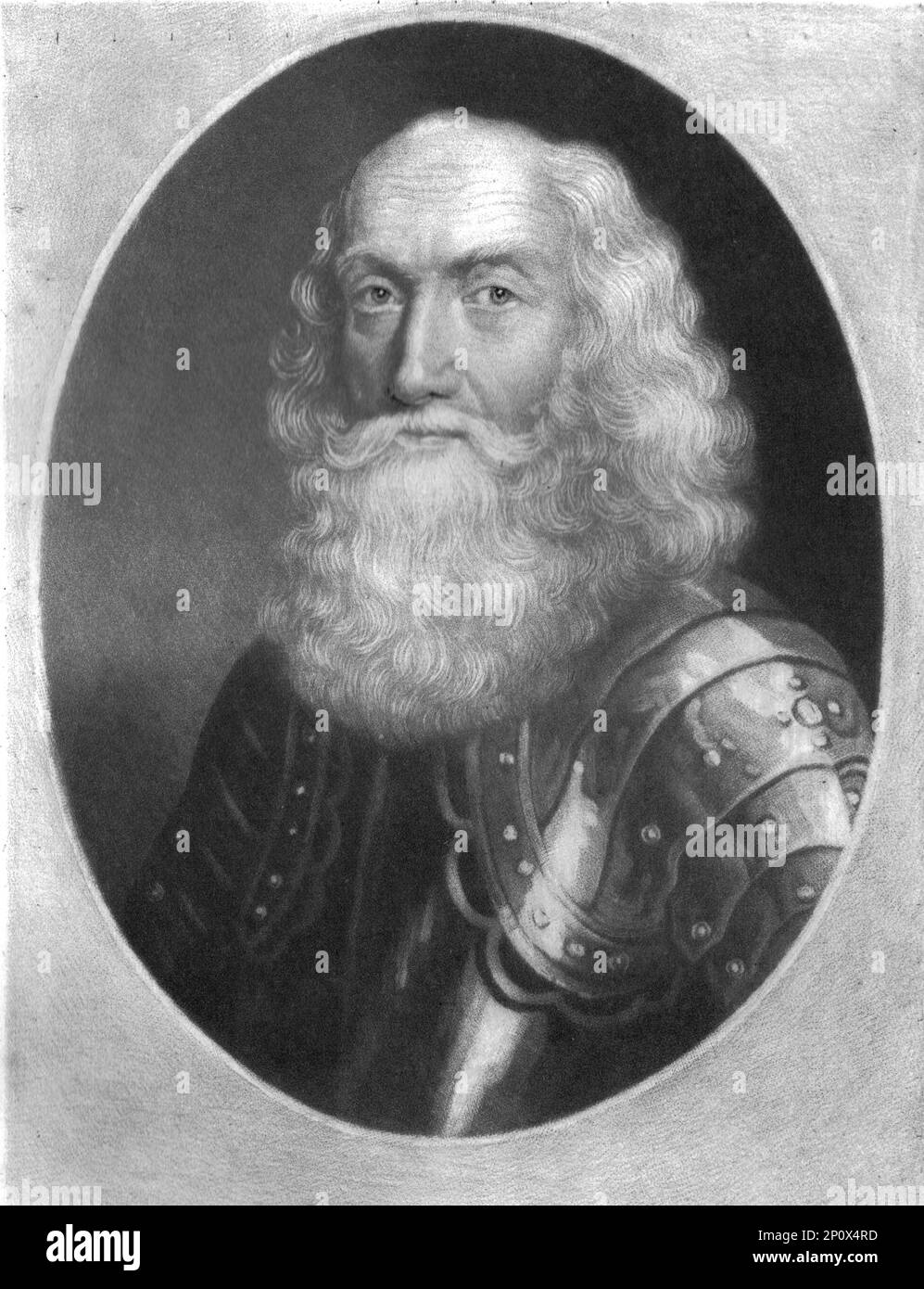 'Generale Thomas Dalyell, generale maggiore di Carlo II a Worcester; Obit c1685', 1811. Da "Ritratti di personaggi illustri nella storia britannica dall'inizio del regno di Enrico l'ottavo alla fine del regno di Giacomo il secondo" [Samuel Woodburn, Londra, 1815]. Foto Stock