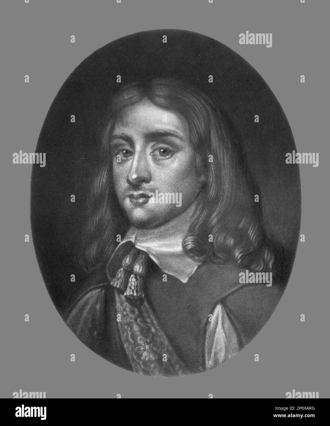 ''Henry Cromwell, figlio più giovane di Oliver, 1627/8-1673/4', 1811. Da "Ritratti di personaggi illustri nella storia britannica dall'inizio del regno di Enrico l'ottavo alla fine del regno di Giacomo il secondo" [Samuel Woodburn, Londra, 1815]. Foto Stock