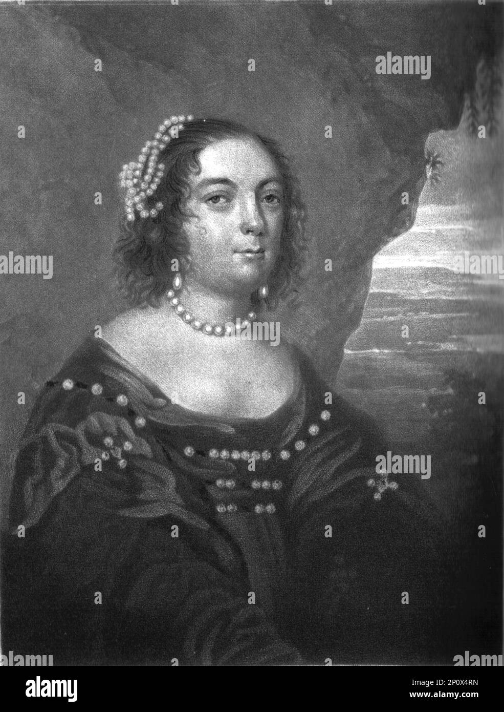 "Anne, Lady Fairfax, moglie di Thomas, Lord Fairfax", 1811. Da "Ritratti di personaggi illustri nella storia britannica dall'inizio del regno di Enrico l'ottavo alla fine del regno di Giacomo il secondo" [Samuel Woodburn, Londra, 1815]. Foto Stock