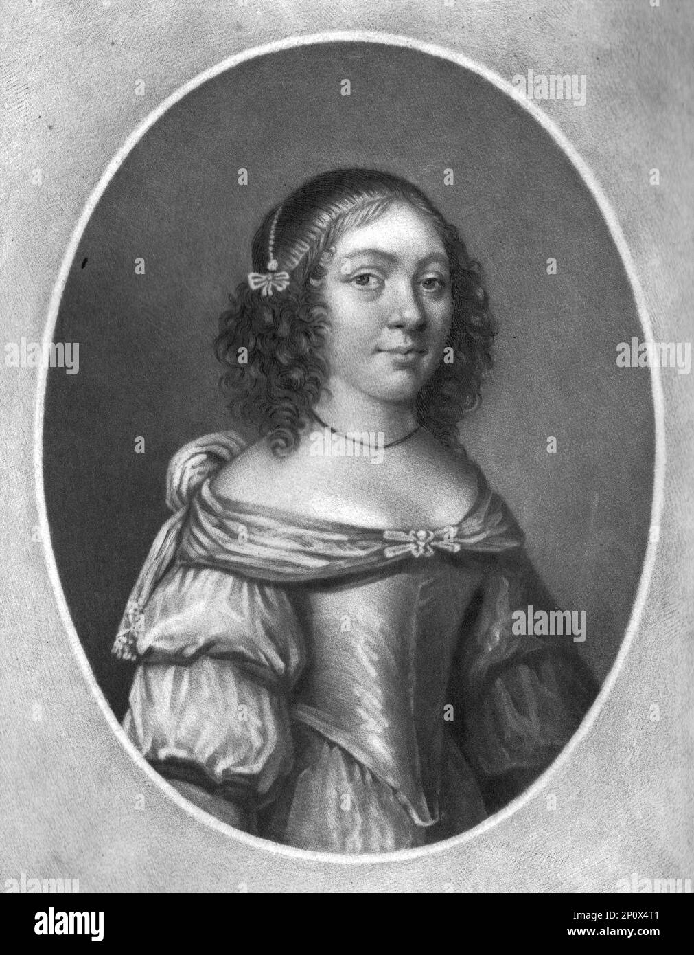 'Charlotte Stanley, contessa di Derby; Obit 1663, sepolto a Ormskirk', 1810. Da "Ritratti di personaggi illustri nella storia britannica dall'inizio del regno di Enrico l'ottavo alla fine del regno di Giacomo il secondo" [Samuel Woodburn, Londra, 1815]. Foto Stock