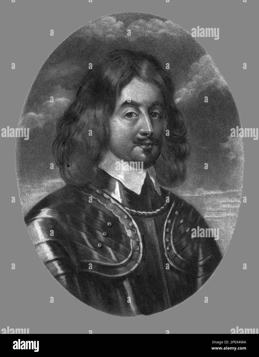 «Charles Fleetwood, Lord Deputy, General for the Parliament; Obit 1669», 1811. Da "Ritratti di personaggi illustri nella storia britannica dall'inizio del regno di Enrico l'ottavo alla fine del regno di Giacomo il secondo" [Samuel Woodburn, Londra, 1815]. Foto Stock