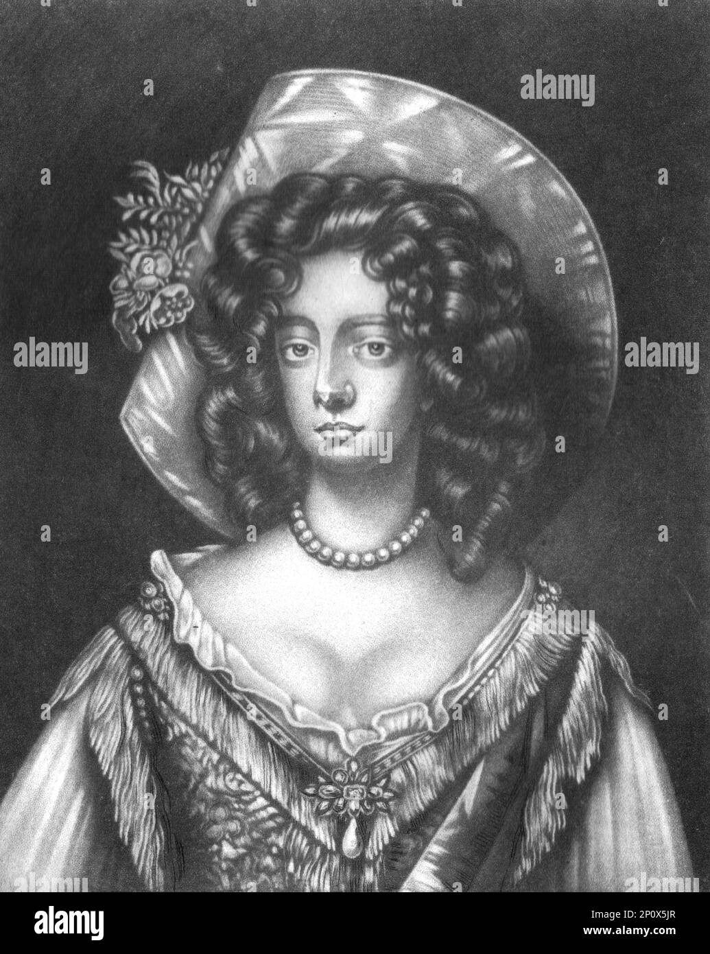 'Elizabeth Contess of Kildare, The Lady Elizabeth Jones', 1814. Da "Ritratti di personaggi illustri nella storia britannica dall'inizio del regno di Enrico l'ottavo alla fine del regno di Giacomo il secondo" [Samuel Woodburn, Londra, 1815]. Foto Stock