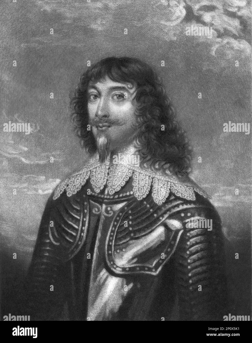"George Gordon, Marchese di Huntly; Obit 1649", 1811. Da "Ritratti di personaggi illustri nella storia britannica dall'inizio del regno di Enrico l'ottavo alla fine del regno di Giacomo il secondo" [Samuel Woodburn, Londra, 1815]. Foto Stock
