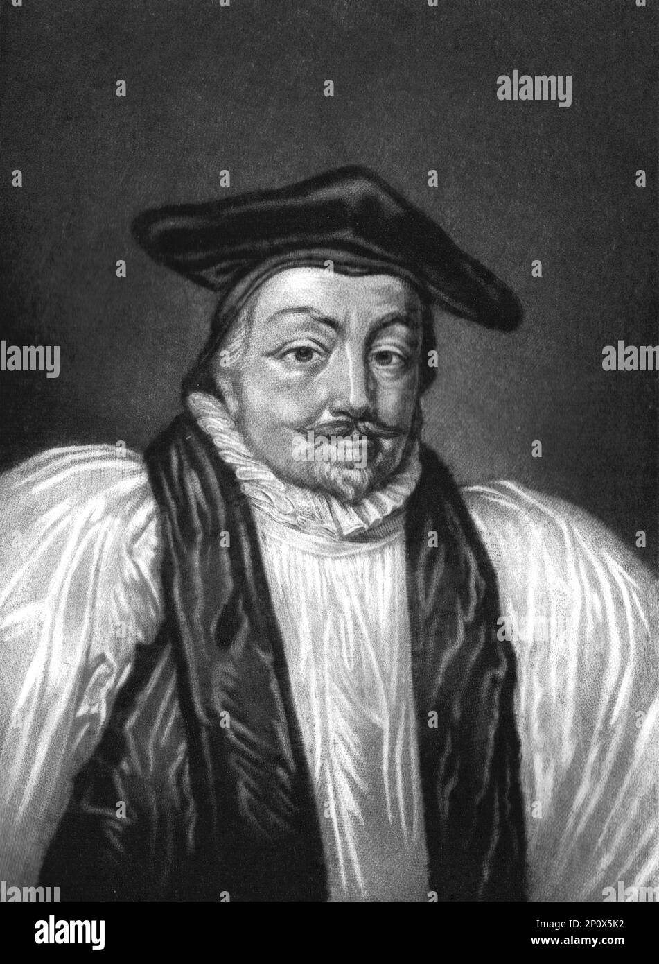 "William Laud, Arcivescovo di Canterbury; Obit 1645", 1813. Da "Ritratti di personaggi illustri nella storia britannica dall'inizio del regno di Enrico l'ottavo alla fine del regno di Giacomo il secondo" [Samuel Woodburn, Londra, 1815]. Foto Stock