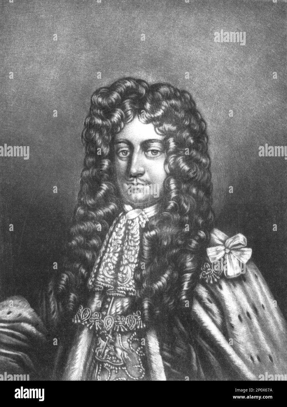 "Laurence Hyde, conte di Rochester; Obit 1711", 1815. Da "Ritratti di personaggi illustri nella storia britannica dall'inizio del regno di Enrico l'ottavo alla fine del regno di Giacomo il secondo" [Samuel Woodburn, Londra, 1815]. Foto Stock