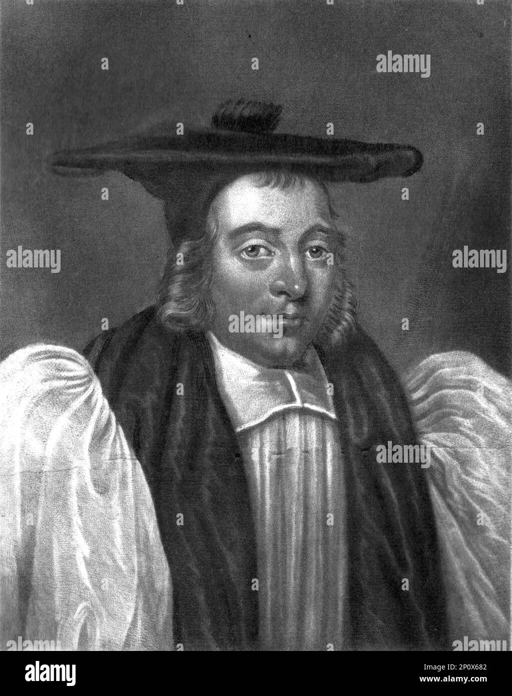 "Nicholas Monk (Monck), Vescovo di Hereford; Obit 1661", 1811. Da "Ritratti di personaggi illustri nella storia britannica dall'inizio del regno di Enrico l'ottavo alla fine del regno di Giacomo il secondo" [Samuel Woodburn, Londra, 1815]. Foto Stock