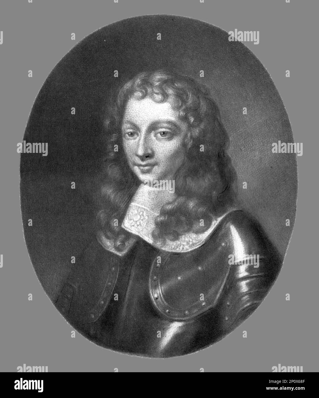 «Colonnello Penruddock; decapitato da Cromwell il 30th 1655 aprile», 1810. Da "Ritratti di personaggi illustri nella storia britannica dall'inizio del regno di Enrico l'ottavo alla fine del regno di Giacomo il secondo" [Samuel Woodburn, Londra, 1815]. Foto Stock