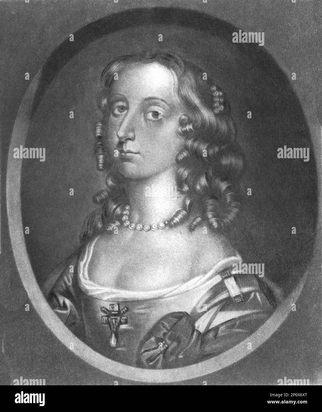 'Jemima, contessa di Sandwich, figlia di Lord Crewe', 1813. Da "Ritratti di personaggi illustri nella storia britannica dall'inizio del regno di Enrico l'ottavo alla fine del regno di Giacomo il secondo" [Samuel Woodburn, Londra, 1815] Foto Stock