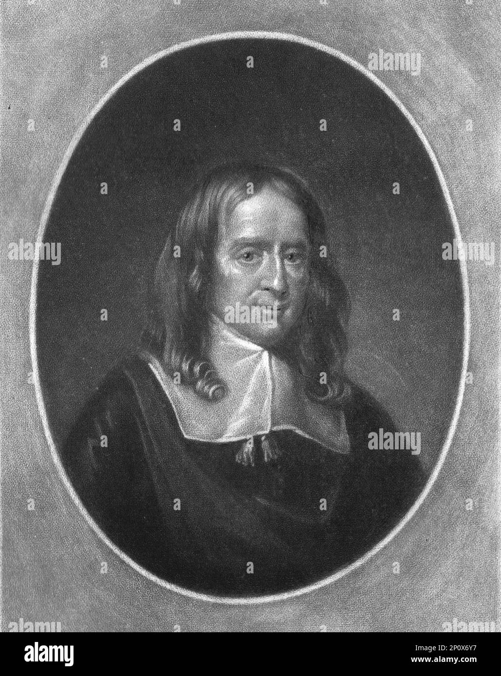 «Bruno Ryves, Vicario di Stanwell Middlesex e Chaplain di Carlo i e II Decano di Windsor; deceduto 1677 all'età di 81years', 1810. Da "Ritratti di personaggi illustri nella storia britannica dall'inizio del regno di Enrico l'ottavo alla fine del regno di Giacomo il secondo" [Samuel Woodburn, Londra, 1815]. Foto Stock