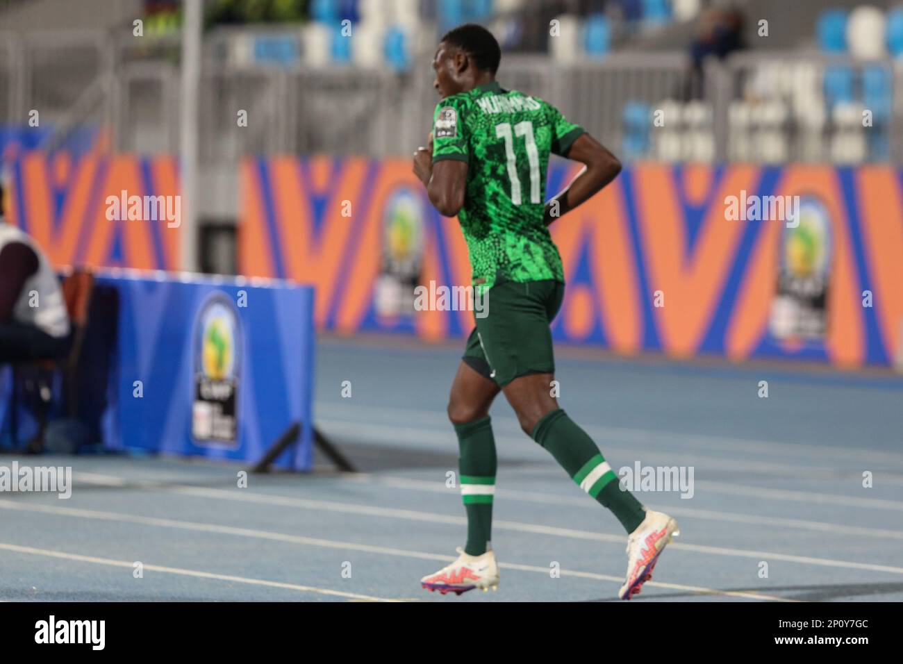 Cairo, Egitto. 3rd marzo 2023. Il TotalEnergies Under 20 Africa Cup of Nations Quarter Final match tra Uganda U20 e Nigeria U20 al Suez Canal Stadium. Foto Stock