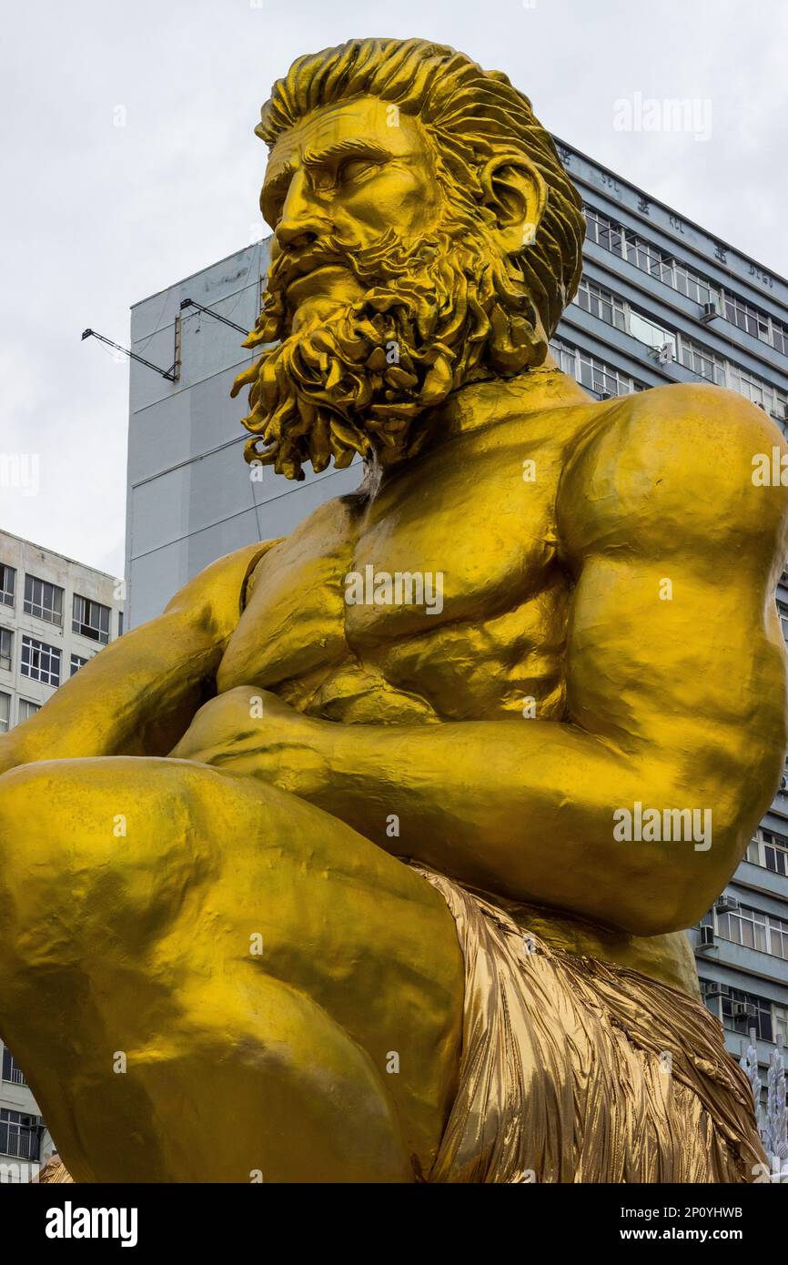 Dettaglio dell'allegoria di una samba brasiliana. Rio de Janeiro, Brasile. 2019 Foto Stock