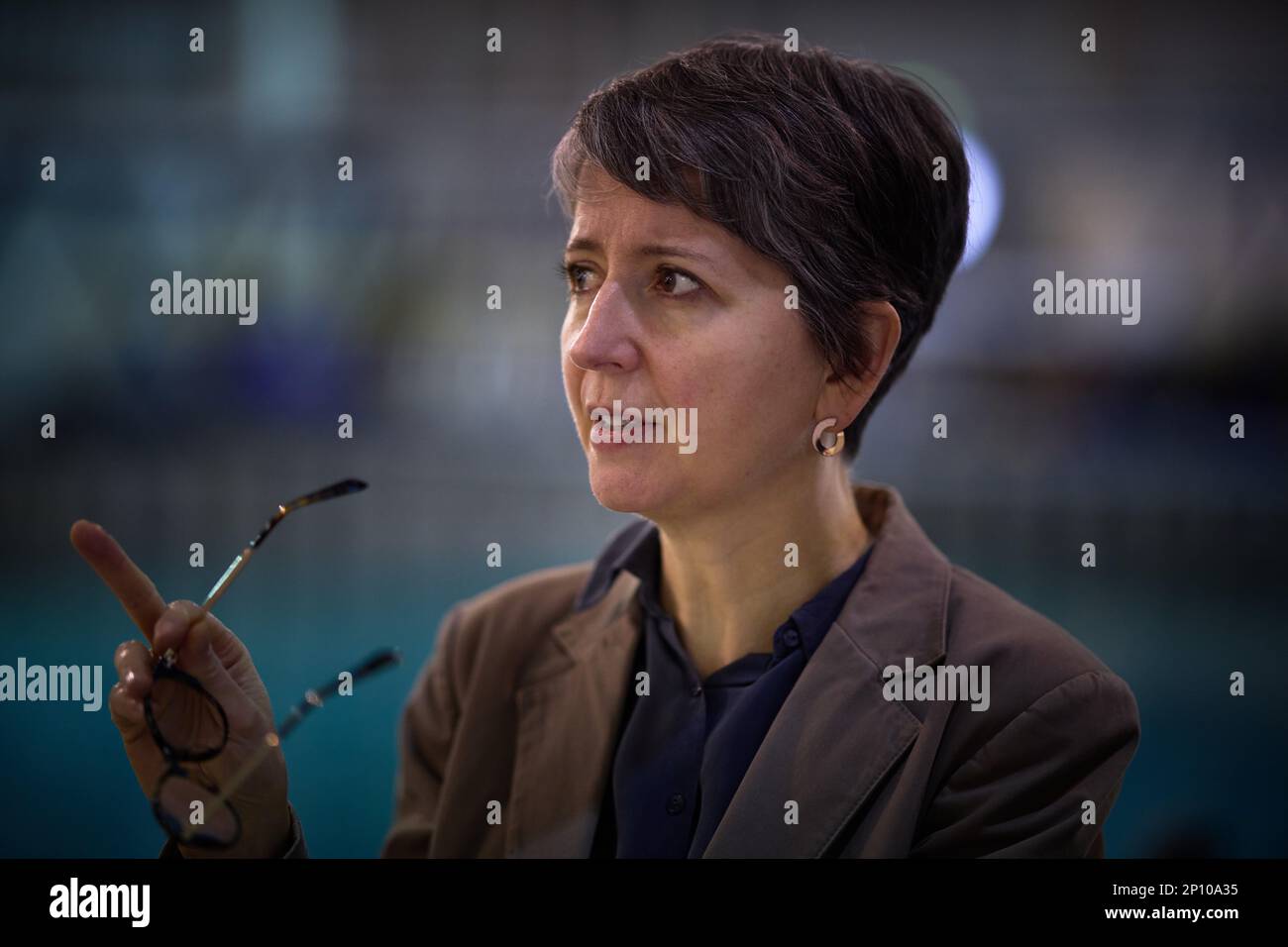 Edimburgo Scozia, Regno Unito 03 marzo 2023. Christina Boswell Professore di Politica Vice Principal Research & Enterprise, Università di Edimburgo presso la FloWave Ocean Energy Research Facility dell'Università di Edimburgo. credito sst/alamy notizie dal vivo Foto Stock