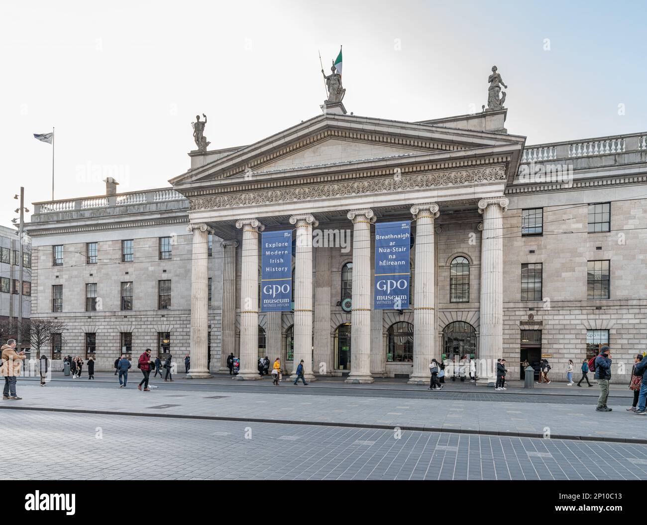 La sede centrale dell'ufficio postale generale di o'Connell Street, Dublino, Irlanda Foto Stock