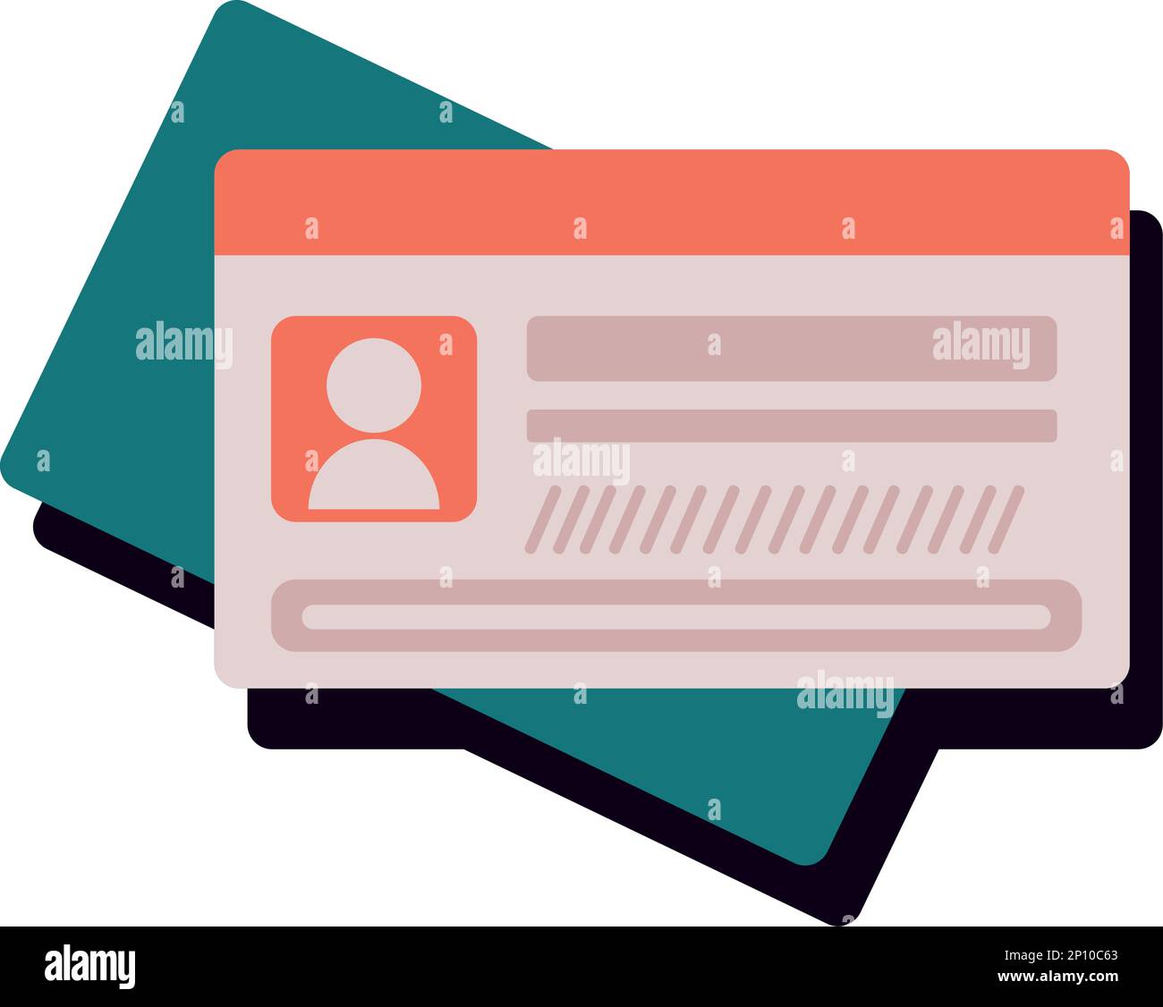 documento di identità personale Illustrazione Vettoriale