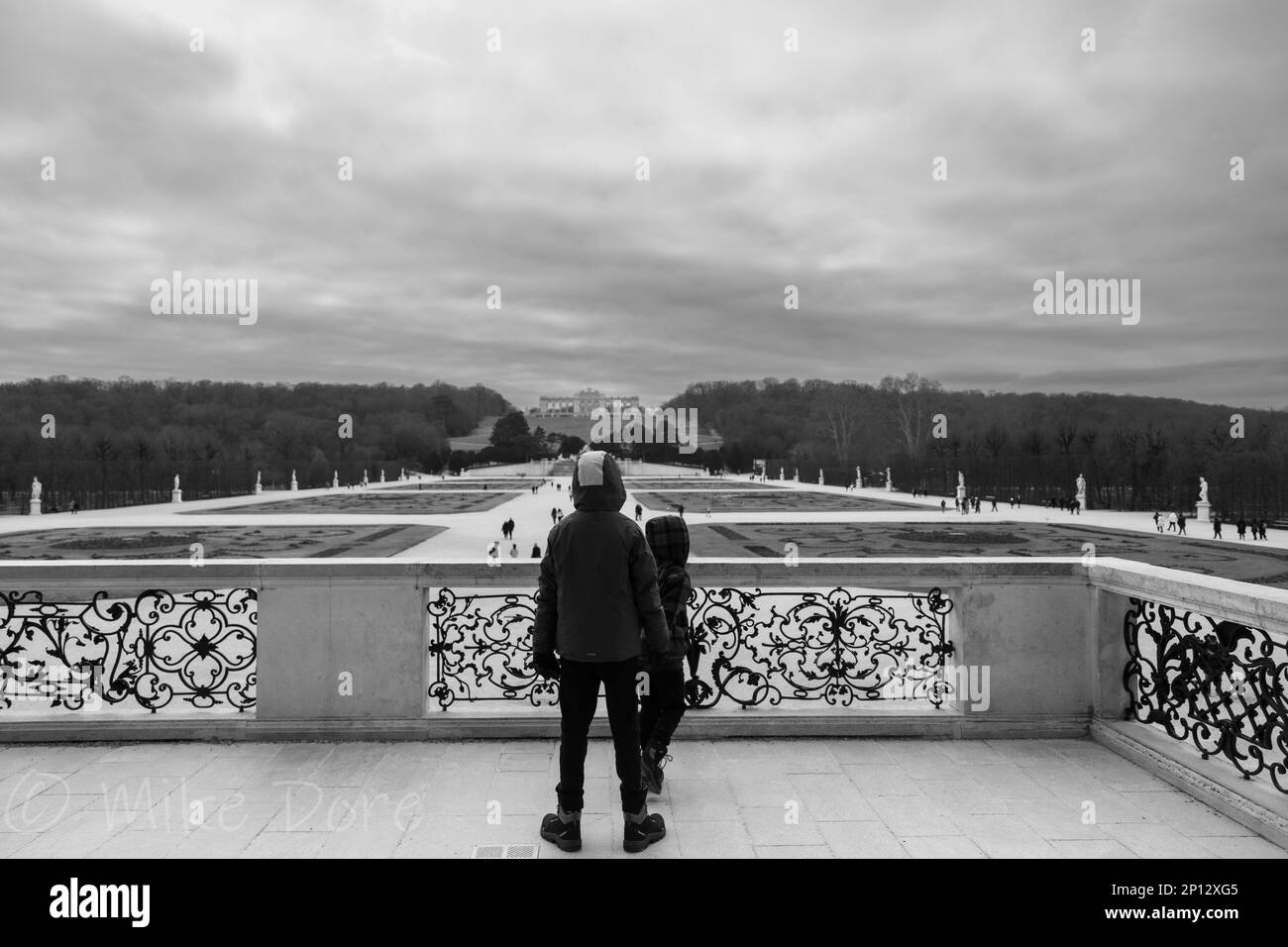 Parchi e palazzi a Vienna Foto Stock