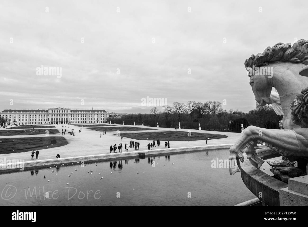 Parchi e palazzi a Vienna Foto Stock