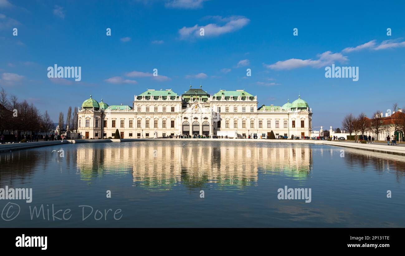 Parchi e palazzi a Vienna Foto Stock