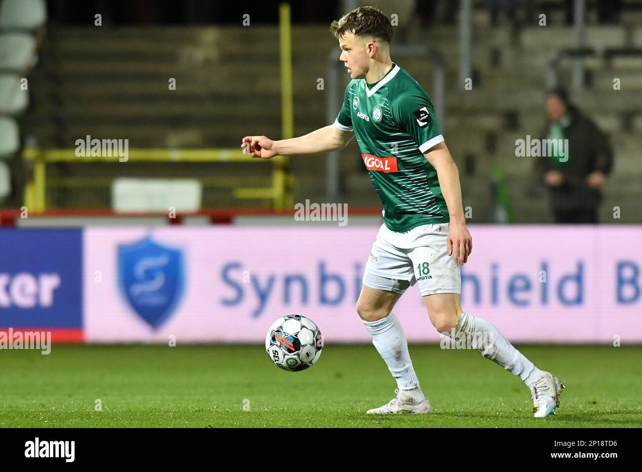 Kolbeinn Thordarson di Lommel ha mostrato in azione durante una partita di calcio Lommel SK e Dender EH, venerdì 03 marzo 2023 a Lommel, il giorno 2 dei playoff di Relegation della 2022-2023 seconda divisione del campionato belga 'Challenger Pro League' 1B. BELGA PHOTO JILL DELSAUX Credit: Belga News Agency/Alamy Live News Foto Stock