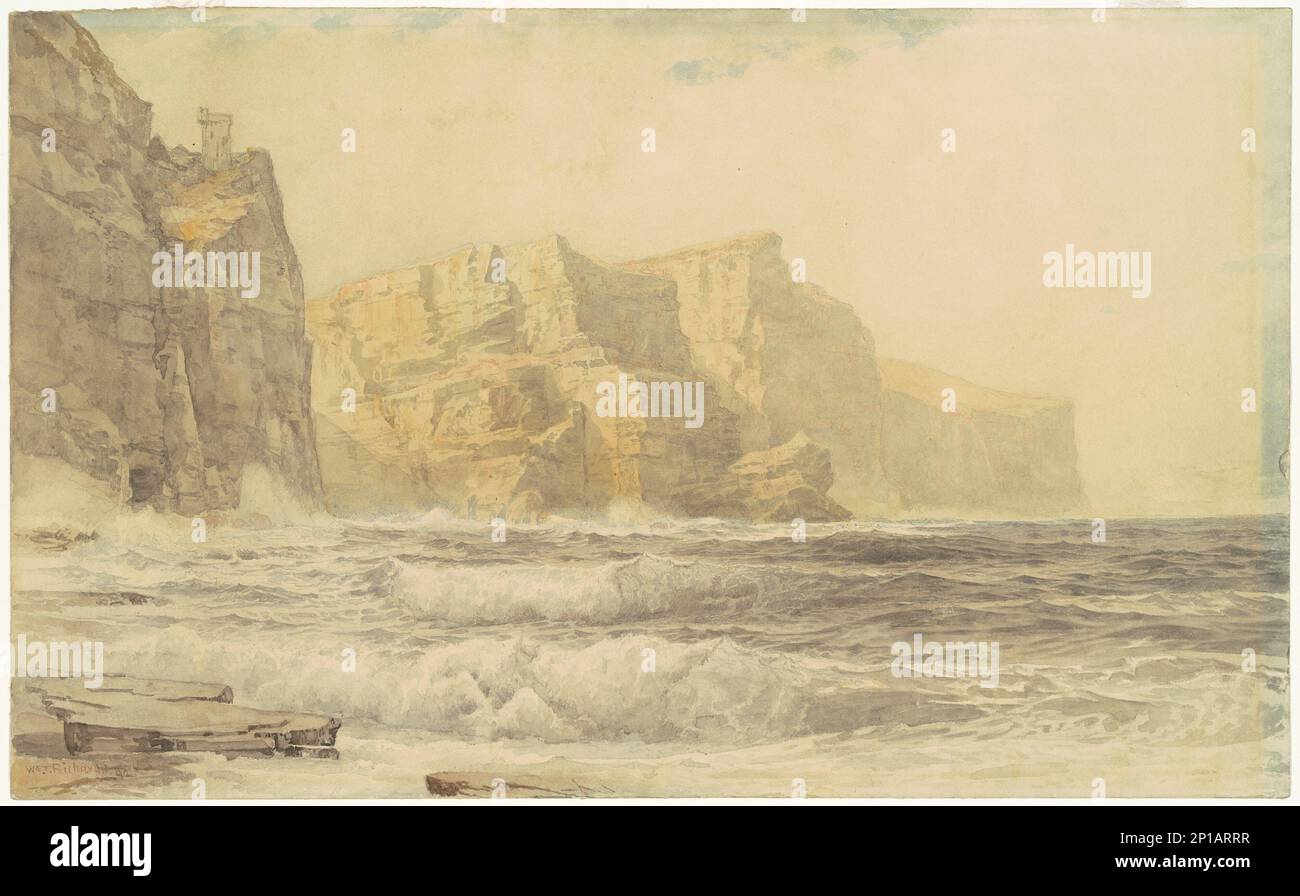 Baldart Castle, Kilkee, County Clare, Irlanda, 1892. Foto Stock