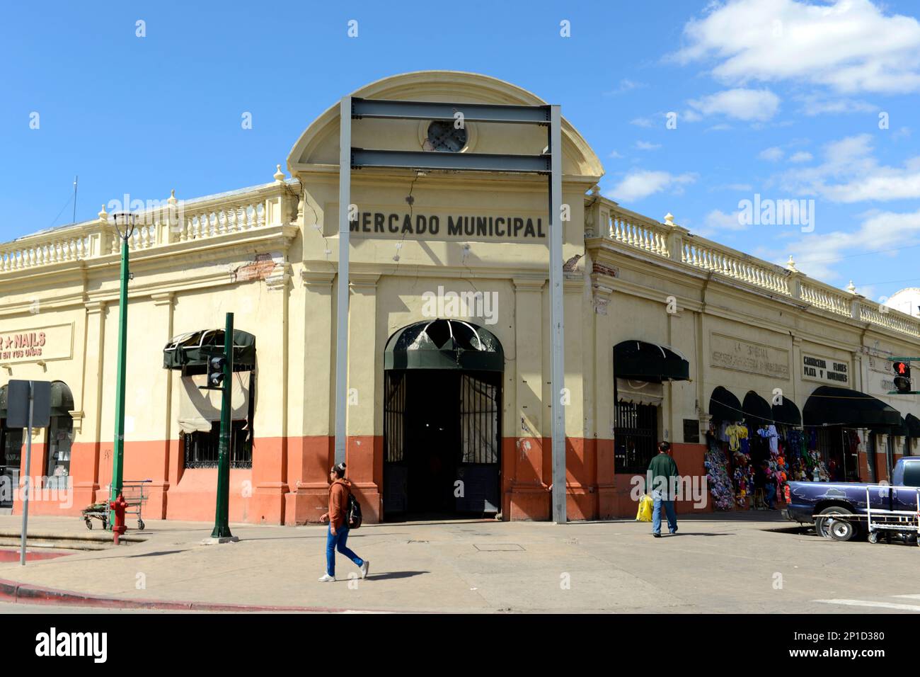 Il mercato Municipale nel quartiere dello shopping di Hermosillo, Messico Foto Stock