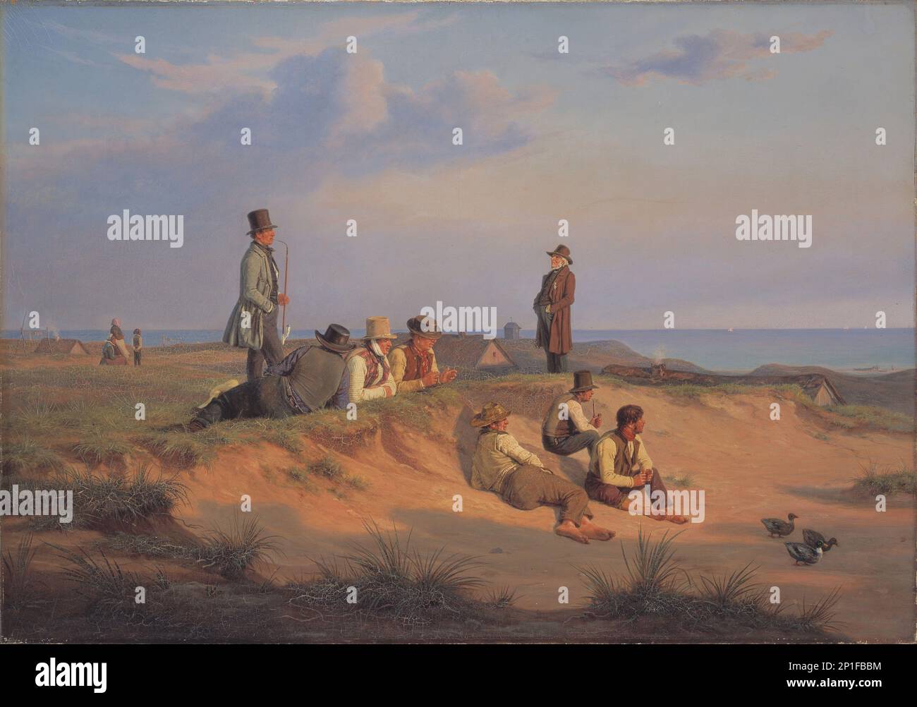 Uomini di Skagen in una serata estiva con bel tempo, 1848. Foto Stock