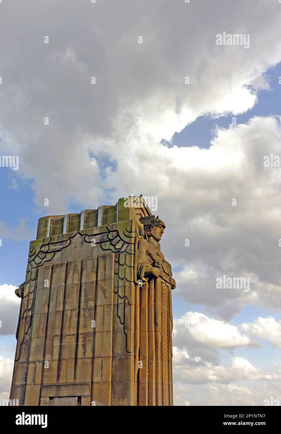 I Guardiani dei trasporti hanno gradetto il Lorain-Carnegie, poi più tardi il Ponte commemorativo di speranza con il relativo traffico est-ovest a Cleveland, Ohio, Stati Uniti Foto Stock