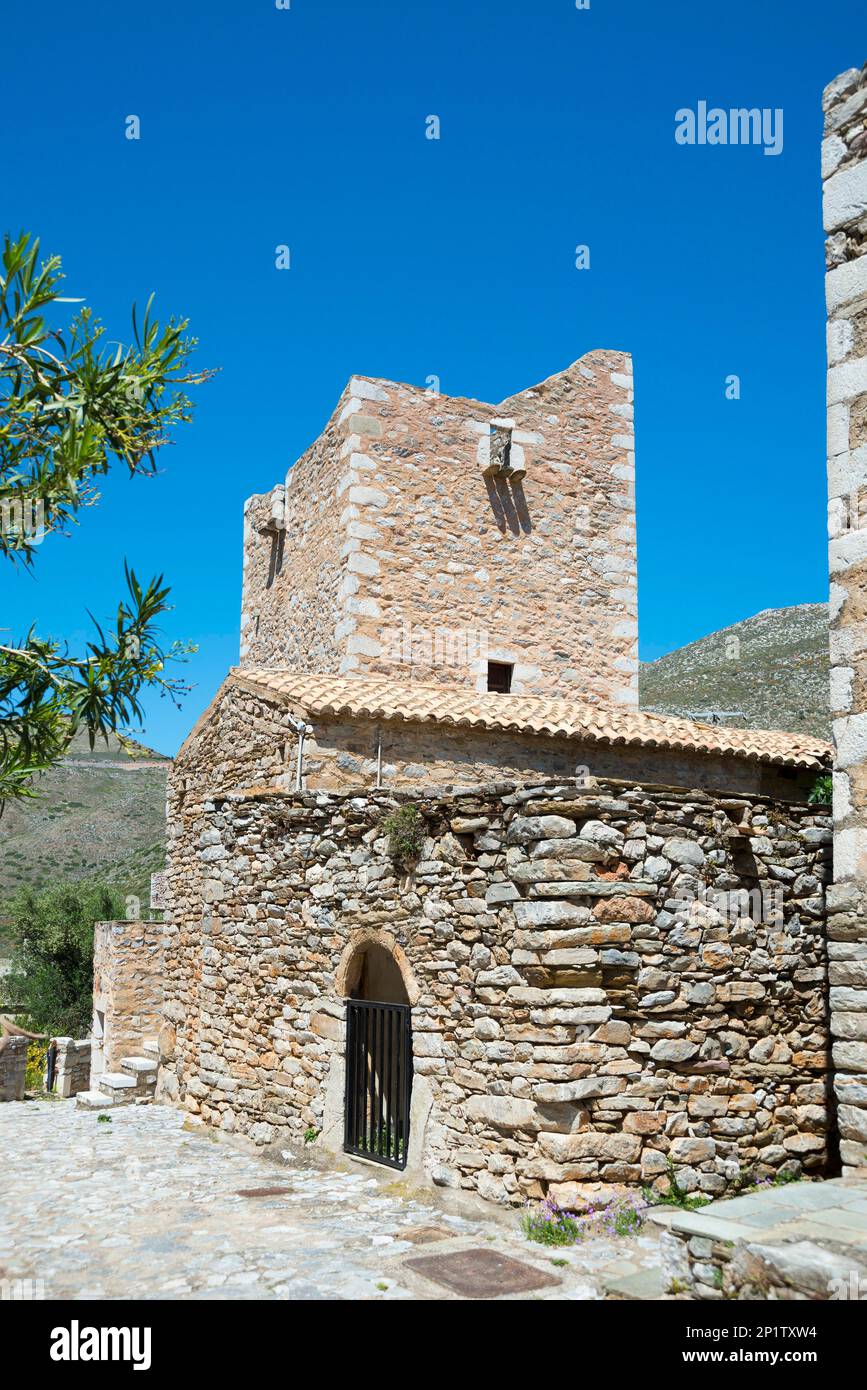 Vathia, mani, Lakonia, Peloponneso, Grecia Foto Stock