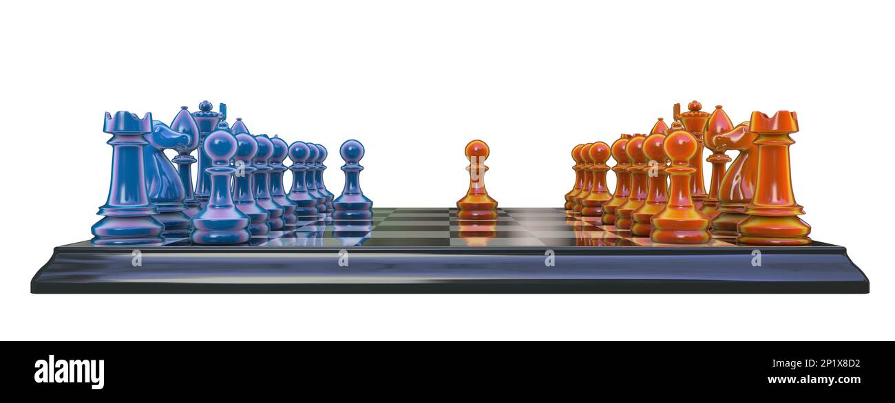 Gioco di scacchi, illustrazione Foto Stock