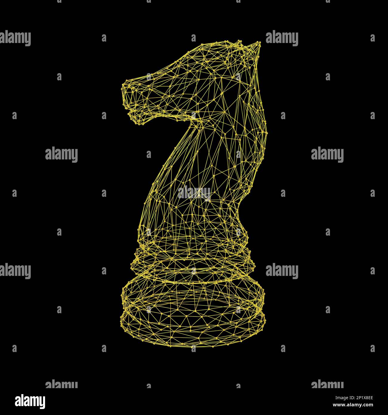 Cavaliere degli scacchi, illustrazione Foto Stock