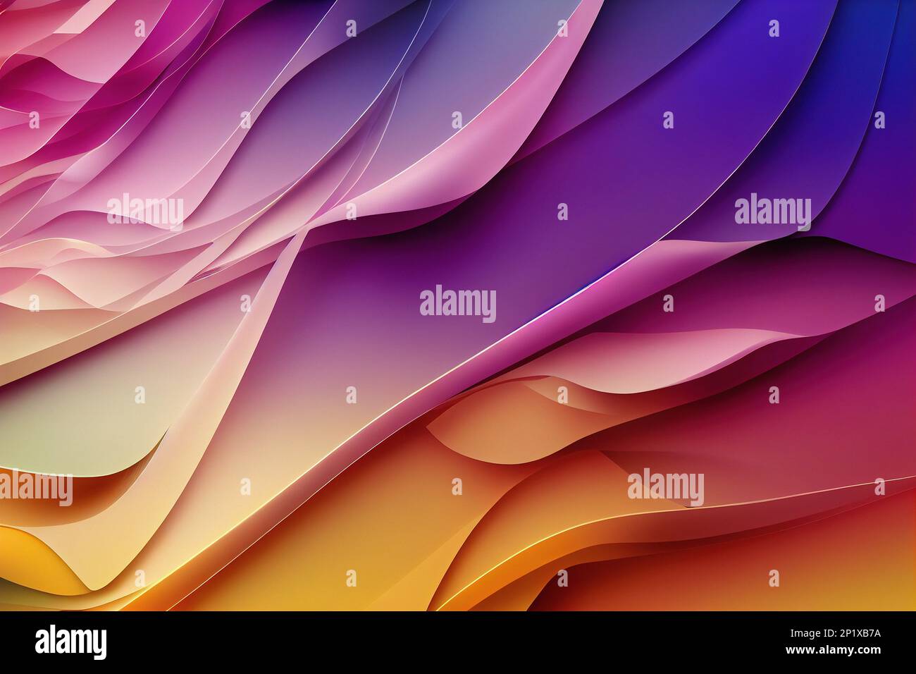 Violetto blu rosa sfondo astratto in tecnica d'arte. schema liquido art. Sfondo astratto con curve eleganti Foto Stock