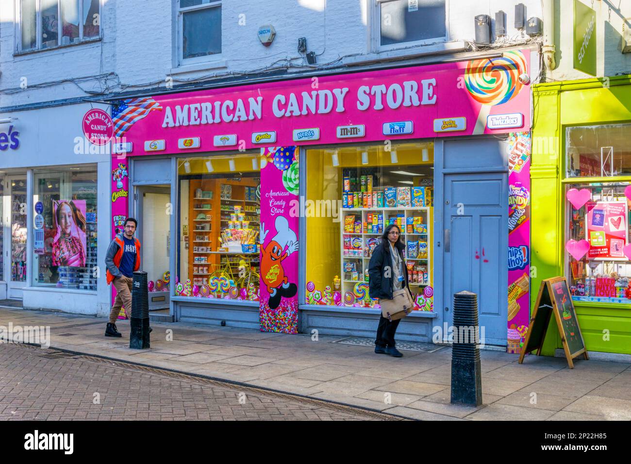 American Candy Store a Cambridge. Foto Stock