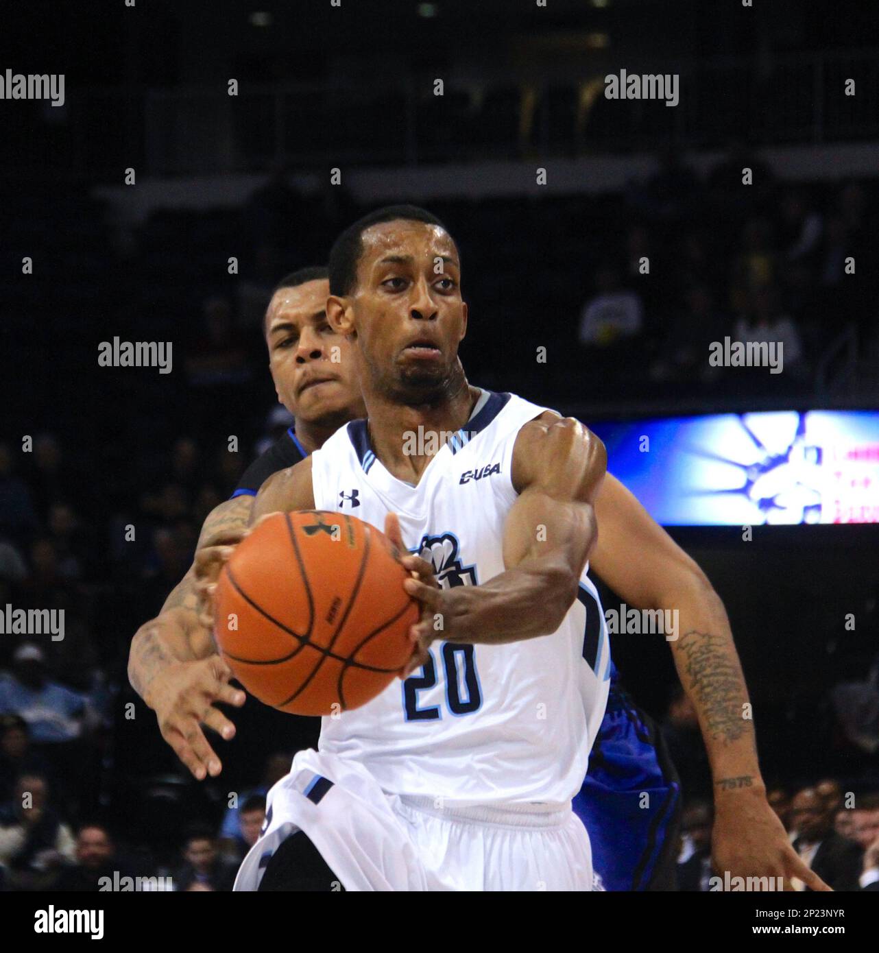 November 16, 2015 - NCAA Basketball 2015: Old Dominion Monarchs guard Trey Freeman (20) in action in the Buffalo Bulls vs Old Dominion Monarchs game at the Ted Constant Center in Norfolk, VA. Old Dominion won over Buffalo 77-58. Jen Hadsell/CSM (Cal Sport Media via AP Images) Foto Stock