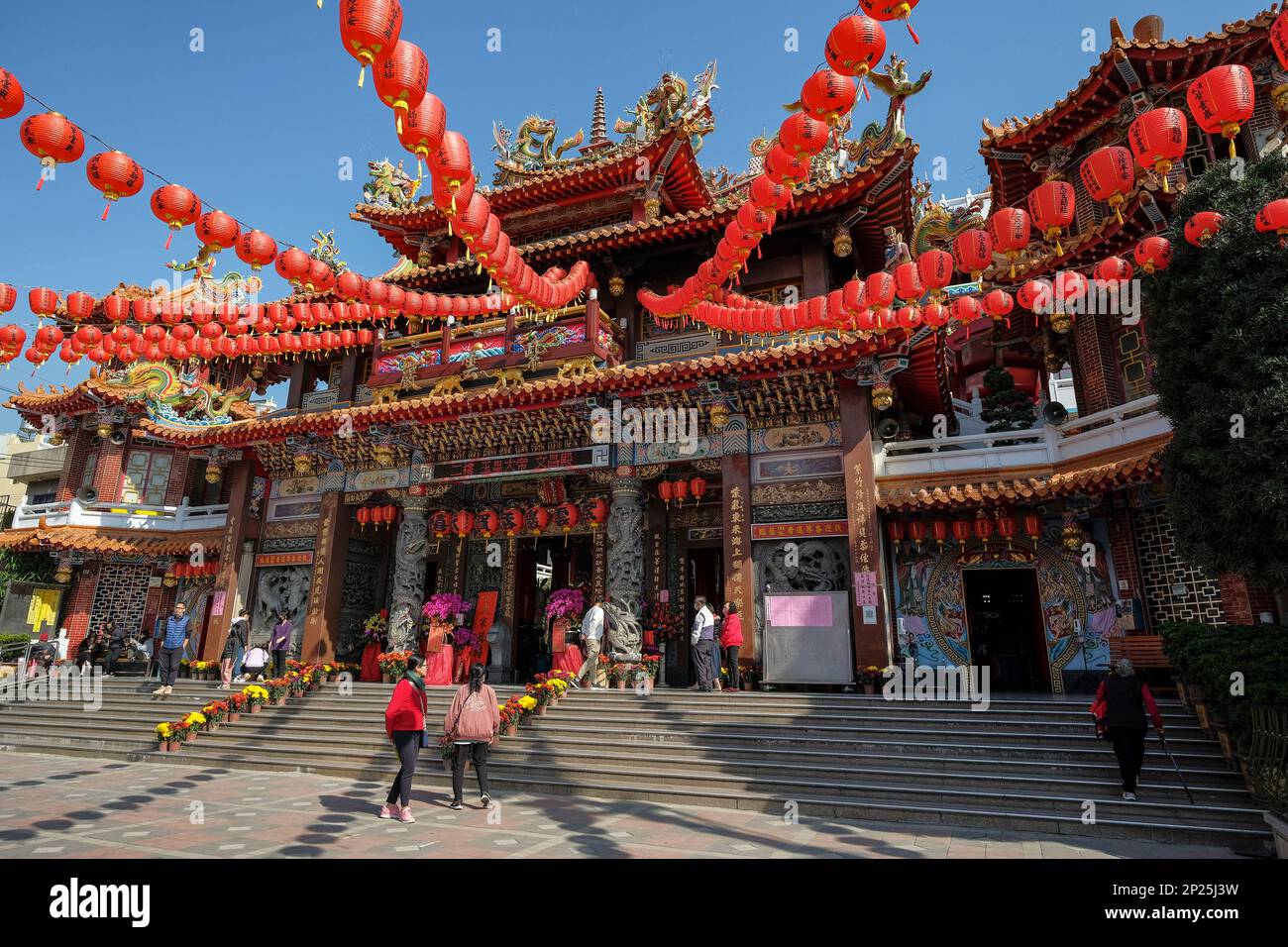 Taichung, Taiwan - 29 gennaio 2023: Il tempio di Tzu Yun Yen è un tempio buddista di Taichung, Taiwan. Foto Stock