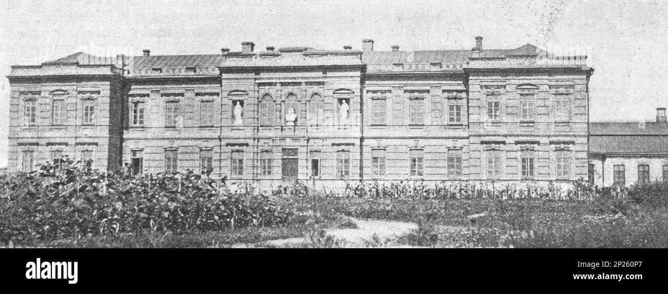 Scuola di Gogol a Mirgorod (Myrhorod). Foto dal 1902. Foto Stock