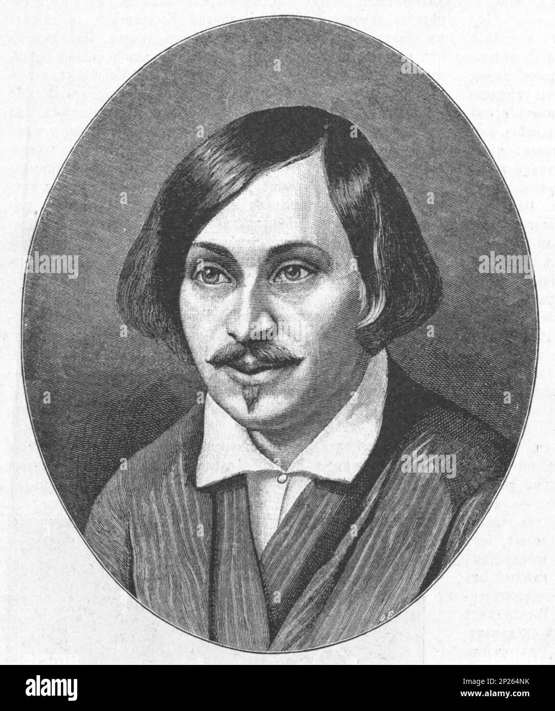Ritratto di Nikolai Gogol. Illustrazione da 1902. Foto Stock