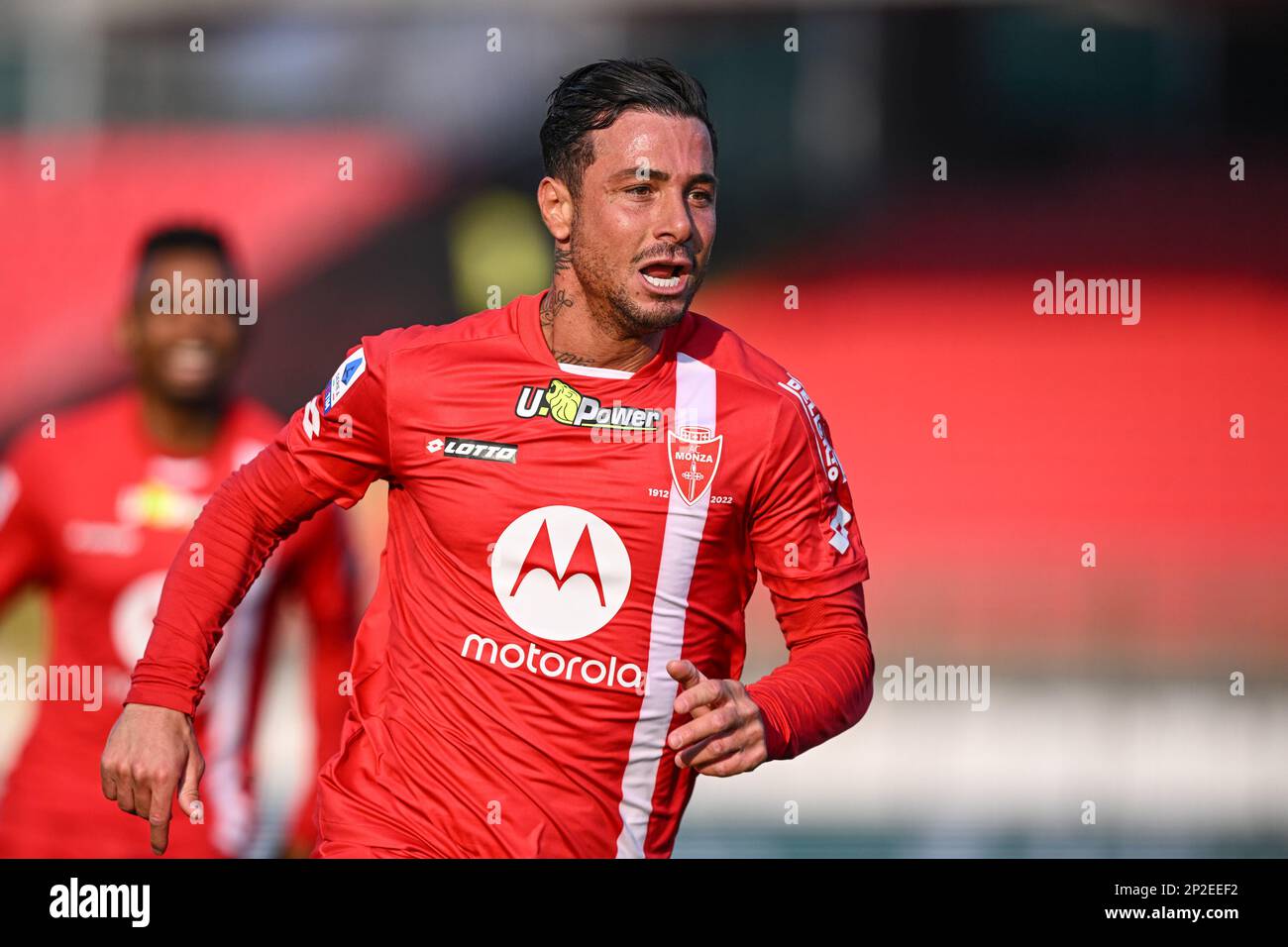 Monza, Italia. 04th Mar, 2023. U-Power Stadium, 04.03.23 Armando Izzo (55 AC Monza) celebra il suo gol durante la Serie Un match tra AC Monza ed Empoli allo stadio U-Power di Monza, Italia Soccer (Cristiano Mazzi/SPP) Credit: SPP Sport Press Photo. /Alamy Live News Foto Stock