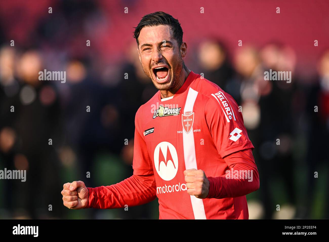Monza, Italia. 04th Mar, 2023. U-Power Stadium, 04.03.23 Armando Izzo (55 AC Monza) festeggia dopo la Serie Una partita tra AC Monza ed Empoli allo U-Power Stadium di Monza, Italia Soccer (Cristiano Mazzi/SPP) Credit: SPP Sport Press Photo. /Alamy Live News Foto Stock