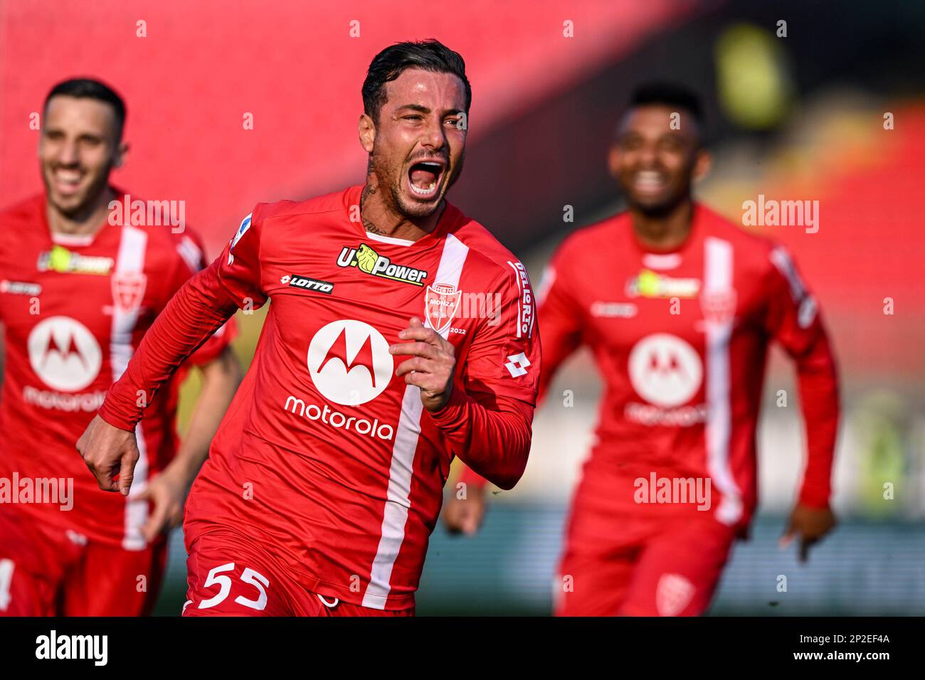 Monza, Italia. 04th Mar, 2023. U-Power Stadium, 04.03.23 Armando Izzo (55 AC Monza) celebra il suo gol durante la Serie Un match tra AC Monza ed Empoli allo stadio U-Power di Monza, Italia Soccer (Cristiano Mazzi/SPP) Credit: SPP Sport Press Photo. /Alamy Live News Foto Stock