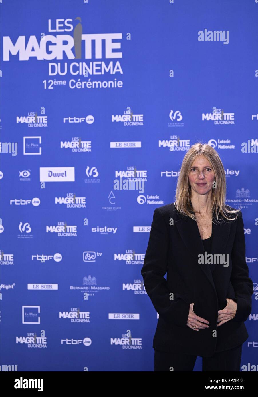 L'attrice Sandrine Kiberlin ha raffigurato durante l'edizione 12th della cerimonia di premiazione del film 'Magritte du Cinema', sabato 04 marzo 2023, a Bruxelles. I premi sono premiati ai film dei produttori belgi di lingua francese. FOTO DI BELGA LAURIE DIEFFEMBACQ Foto Stock